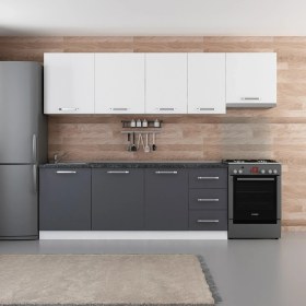 Resim Minar 275 cm Mutfak Dolabı Beyaz Antrasit 275-A7 