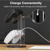 Resim Ankatek Yx029 Tutucu Şeffaf Ps5 Ps4 Masaüstü Kulaklık Gamepad Ekran Standı - Oyun Aksesuarı 