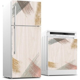 Resim Buzdolabı Ve Bulaşık Makinası Beyaz Eşya Sticker Kaplama Arkaplan 