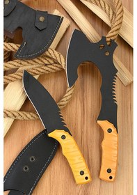 Resim Merttools 2 Li Outdoor Balta Bıçak Set Kamp Baltası Şef Bıçağı Budama Baltası Yeni Mode Lkamp Seti 