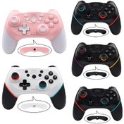 Resim Nintendo Switch Pro İçin Kablosuz Bluetooth Kolu Makro Programlama Ve Somatosensoriyel Uyandırma Beyaz, Kırmızı, Mavi 