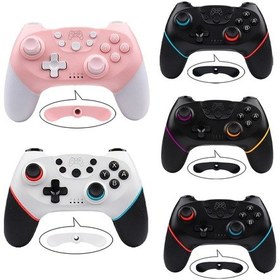 Resim Nintendo Switch Pro İçin Kablosuz Bluetooth Kolu Makro Programlama Ve Somatosensoriyel Uyandırma Beyaz, Kırmızı, Mavi 