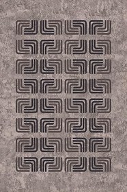 Resim Rovigo Dijital Baskı Yıkanabilir Kaymaz Taban Salon Halısı Ve Yolluk RVG0920-FNL151, Kahverengi, 80 x 150 
