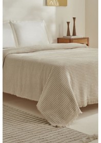 Resim Karaca Home Sion Çift Kişilik Sonil Battaniye Ekru Ekru 