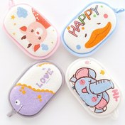 Resim Yavru Banyo Süngerleri & Havluları - Sevimli Karikatür Hayvan Desenli, Pastel Renkler, Mikrofiber Dokulu Yumuşak Bej Bakım için Yeni Doğanlar ve Çocuklar İçin Banyo Zamanı Temelleri 