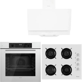 Resim Ferre Whıte Plus Serisi 3lü Cam Ankastre Set (QBL63CB-2140B-D017) 