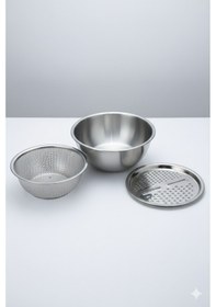 Resim Emsan Steel Çok Amaçlı Süzgeç 3 Parça Çelik 