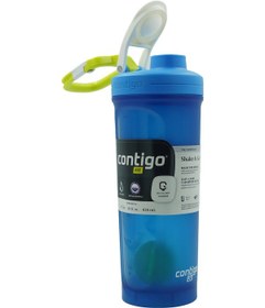Resim Contigo Fit Shake & Go 700 Ml Shaker Sızdırmaz Karıştırma Şişesi, Bpa Sız Plastik Mavi 
