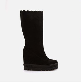 Resim ROUGE Kauçuk Taban Hakiki Deri 12cm Dolgu Topuklu Kadın Çizme 6201-1 