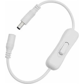 Resim Anahtarlı Dc Adaptör Güç Bağlantı Uzatma Kablosu 20cm Beyaz 