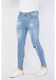 Resim Erkek Yama Detaylı Açık Mavi Jean 001 