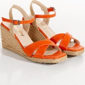 Resim derithy Matted Hasır Dolgu Topuklu Ayakkabı-dsr0302-orange 