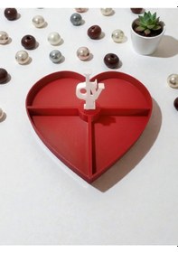 Resim Dekoratif Çerezlik Love Aşk Yazılı Kırmızı - Beyaz 