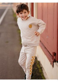 Resim Antebies Bej Sarı Uzun Kollu Erkek Çocuk Sweatshirt Çok Renkli 