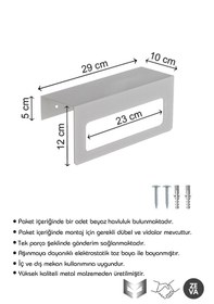 Resim Beyaz Metal Duvara Monte Havluluk - Şık Ve Dayanıklı Banyo&mutfak Beyaz 