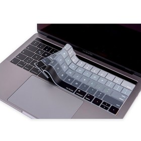 Resim Siyah Gri Macbook Pro Klavye Koruyucu Us(abd) İngilizce Baskı A1706 1989 2159 A1707 1990 Uyumlu Ombre 