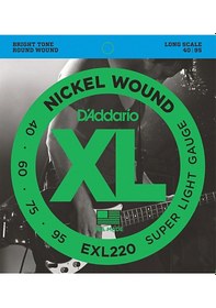 Resim D'addario Exl220 Bas Gitar Tel Seti. Xl. 40-95. Long Scale. Nıcke 