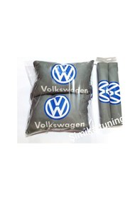 Resim Volkswagen Vw Araç Boyun Yastık Ve Kemer Konfor 2 Li Set (301284997) 