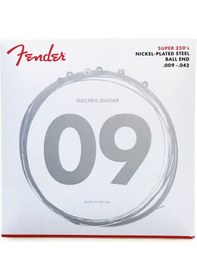 Resim Fender Super 250 S Steel Ball End 009-042 Elektro Gitar Tel Set 