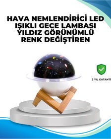Resim AyrStore Usb Bağlantılı Projektör Işıklı Taşınabilir Mini Hava Nemlendirici Ve Aroma Difüzörü 