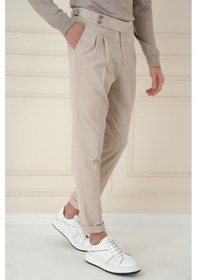 Resim Efor P 1167 Slim Fit Bej Spor Pantolon Bej 