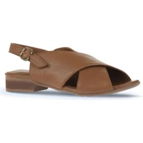 Resim Bueno Shoes Kahverengi Deri Kadın Topuklu Sandalet 01WA6400 01WA6400 