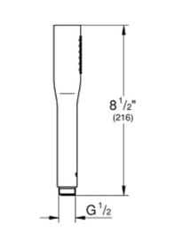 Resim Euphoria Stick Cosmopolitan El Duşu 1 Akışlı Phantom Black - 22126kf0 Siyah 