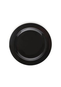 Resim Plastik Porselen Görünümlü Siyah Tabak 26 Cm 10 Lu 