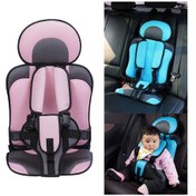 Resim Araba Taşınabilir Çocuk Güvenlik Koltuğu Pembe + Gri , Boyut:50 X 33 X 21cm 0-5 Yaşında 