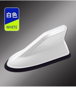 Resim Teltree Beyaz Araba Karnaval Balığı Kanat Anteni - Fm Radyo Sinyali Alıcı, Tezgah Üstü Dekorasyon, Delme Olmayan Montaj, Dayanıklı Malzeme İle 