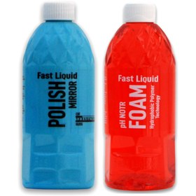 Resim Fast Liquid Seramik Katkılı Hızlı Cila 500 ml & Seramik Bazlı Oto Şampuan 500ml 2'li Set 