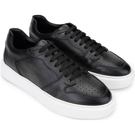 Resim Tamer Tanca Erkek Hakiki Deri Siyah Sneakers & Spor Ayakkabı 1093 054 Erk Ayk Y25 Sıyah Alk Siyah 