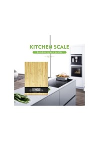 Resim Createtech Yeni Terazisi, Terazisi, Terazisi, Tartı, Pişirme Panel Panel Mutfak İlaç Gram Gıda Ev Ev Elektronik Elektronik Bambu Bambu 5kg/1g 5kg Du 