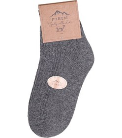 Resim Fonem Kadın Patik Yünlü Çorap Fo 8013 Gri 