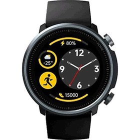 Resim Watch A1 1.3 İnç HD Ekran 5 ATM Su Geçirmez İnce Metal Kasa Akıllı Saat Siyah 