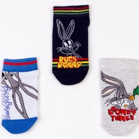 Resim Supermino Looney Tunes Lisanslı Çocuk 3 Çift Patik Çorap 19839 