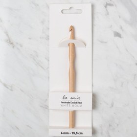 Resim La Mia Whitewood 6 mm 15.5 cm Ahşap Yün Tığ 