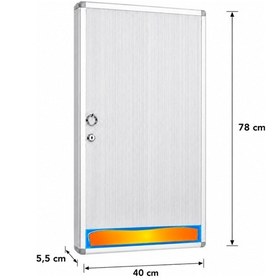 Resim 120'li İthal Alüminyum Anahtar Dolabı 40x78x5,5 Cm Gri 