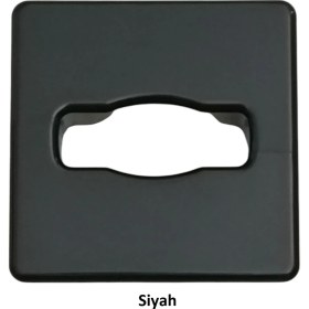 Resim Masaüstü Kablo Kanalı Deliği Kapağı, Kare, Siyah 6 cm 