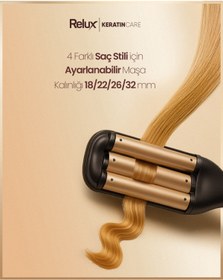 Resim Relux RC9535 KeratinCare 4 Ayarlı Wag Maşa 