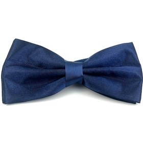 Resim Lacivert Düz Erkek Saten Kumaş Papyon Lacivert 