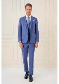 Resim Efor Tk 903 Slim Fit İndigo-mavi Klasik Takım Elbise İndigo 