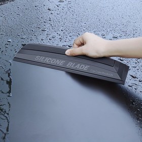 Resim Silikonlu Araba Suyu Sileceği - Esnek, Çizmeyen Kurutma Aracı, Ergonomik Kavramalı Pencere Temizleyici, Çizgisiz Araba Bakımı ve Kış Kullanımı için 