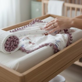 Resim grow with muslin %100 Pamuk Çok Amaçlı Çift Katlı Müslin Battaniye (80X100) 