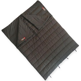 Resim Naturecamp Elika 350 Siyah -15 Derece Birleşebilir Çift Kişilik Uyku Tulumu Kahverengi 