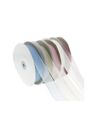 Resim 2,5cm X 45metre Kenarı Dikişli Organze Kumaş Kurdela 001 