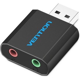 Resim Padalink Ventıon Usb Dışarıdaki Ses Kartı, Usb'den 3.5mm Kulaklık/mikrofon Dönüştürücü, Dizüstü/masaüstü Bilgisayarı İçin, Alüminyum Kasa, Plug & Play, Gümüş 