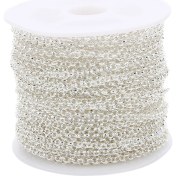 Resim Basto 30 Feet 3mm Yuvarlak Bağlantılar Zincir Kolye Bilezik Takı Gümüş (Yurt Dışından) 