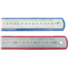 Resim Çift Taraflı Paslanmaz Çelik Metal Cetvel 100 CM Metal 