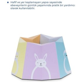Resim Babyjem Karton Seyahat Lazımlığı Desenli Beyaz 